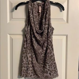 cowl neck sleeveless top
